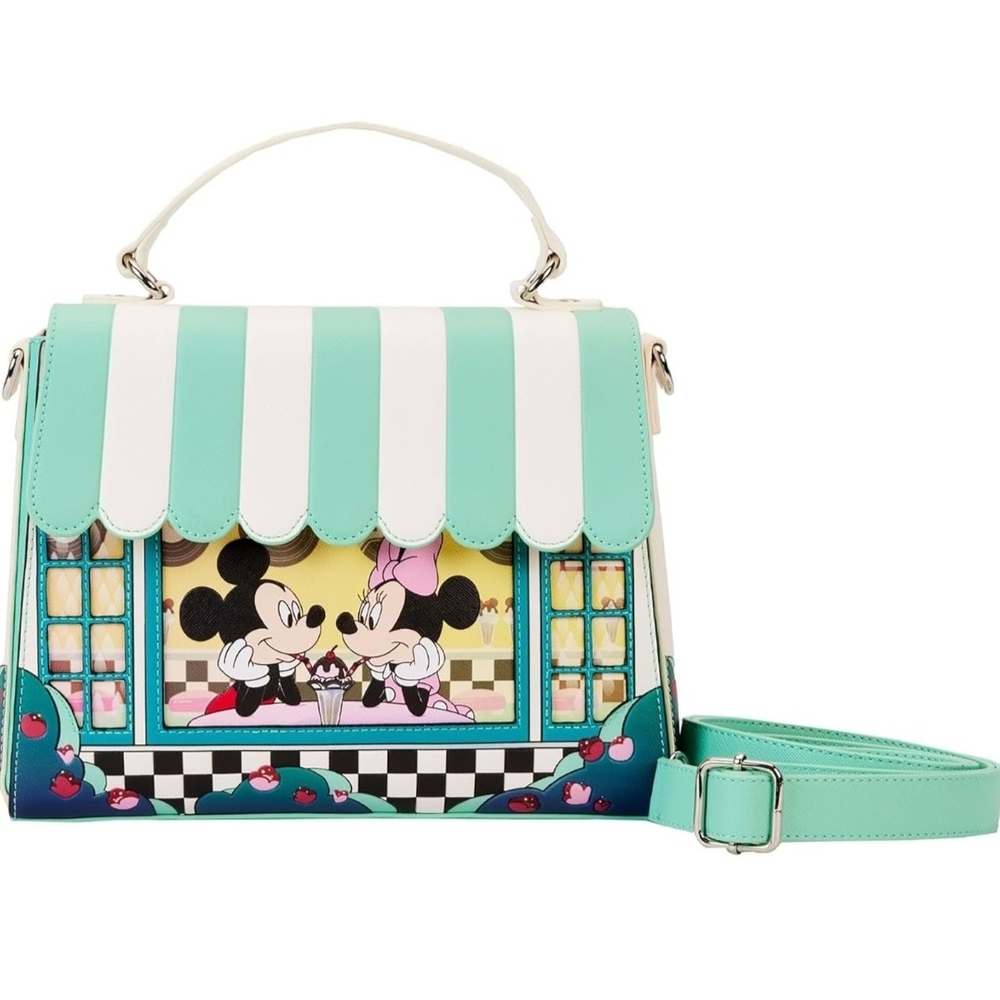 Loungefly Disney Mickie and Minnie Retro Date Night Diner Handbag